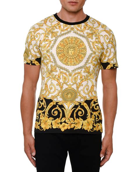 versace print t-shirt dress|versace graphic t shirts.